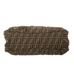 Pre Owned Fendi Brown Mia Metallic Zucca Shoulder Bag