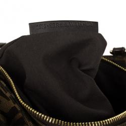 Pre Owned Fendi Brown Mia Metallic Zucca Shoulder Bag