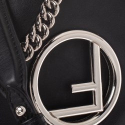 Pre Owned Fendi Black Leather Kan I K Shoulder Bag