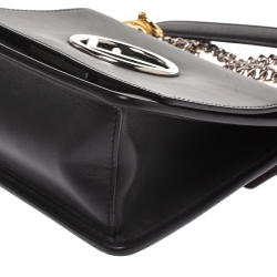 Pre Owned Fendi Black Leather Kan I K Shoulder Bag