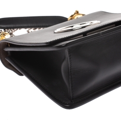 Pre Owned Fendi Black Leather Kan I K Shoulder Bag