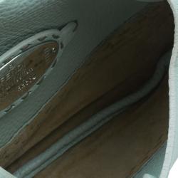 Pre Owned Fendi Light Green Leather Selleria Hobo