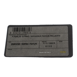 Pre Owned Fendi Metallic Grey Patent Leather Fendilicious Wallet on Chain