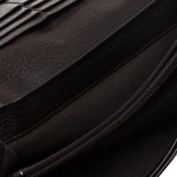 Pre Owned Fendi Tobacco Zucca Canvas Continental Flap Wallet