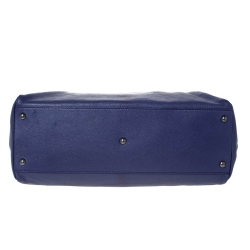 Pre Owned Fendi Purple Leather Large Peekaboo Top Handle Bag