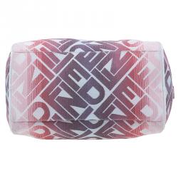 Pre Owned حقيبة فندي فوريفر بوسطن أحمر وأبيض