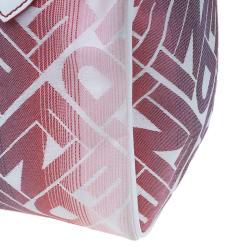 Pre Owned حقيبة فندي فوريفر بوسطن أحمر وأبيض