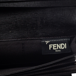 Pre Owned Fendi Tobacco Zucca Coated Canvas Continental Wallet