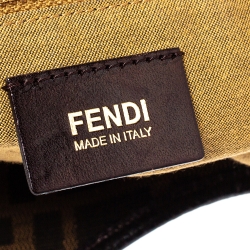 Pre Owned Fendi Tobacco Zucca Canvas Chef Tote