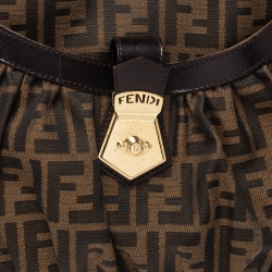 Pre Owned Fendi Tobacco Zucca Canvas Chef Tote