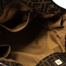 Pre Owned Fendi Tobacco Zucca Canvas Chef Tote
