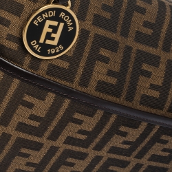 Pre Owned Fendi Tobacco Zucca Canvas Crossbody Bag