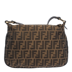 Pre Owned Fendi Tobacco Zucca Canvas Crossbody Bag