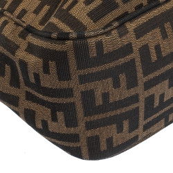 Pre Owned Fendi Tobacco Zucca Canvas and Leather Flap Crossbody Bag