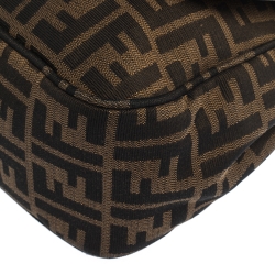 Pre Owned Fendi Tobacco Zucca Canvas and Leather Flap Crossbody Bag