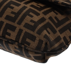 Pre Owned Fendi Tobacco Zucca Canvas Mia Shoulder Bag