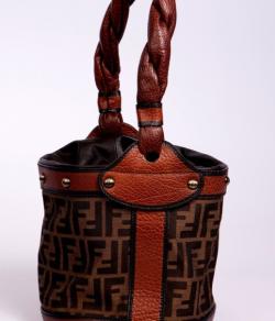 Pre Owned Fendi Zucca Bucket Bag