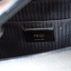 Pre Owned Fendi Black Textured Leather Small Demi Jour Top Handle Bag