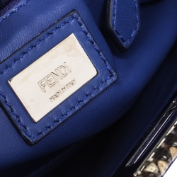 Pre Owned Fendi Multicolor Python Mini Peekaboo Bag