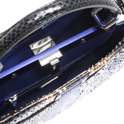 Pre Owned Fendi Multicolor Python Mini Peekaboo Bag