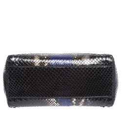 Pre Owned Fendi Multicolor Python Mini Peekaboo Bag
