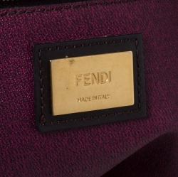 Pre Owned Fendi Tobacco Zucca Coated Canvas and Leather Roll Tote