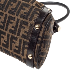 Pre Owned Fendi Tobacco Zucca Canvas and Leather Medium Magic Shoulder Bag