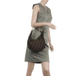 Pre Owned Fendi Zucca Chef Chain Link Hobo