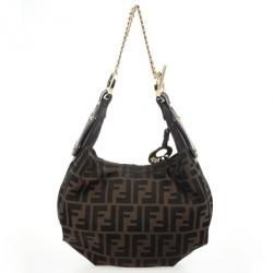 Pre Owned Fendi Zucca Chef Chain Link Hobo