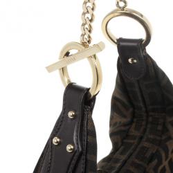 Pre Owned Fendi Zucca Chef Chain Link Hobo
