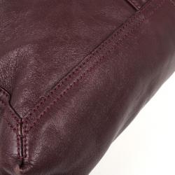 Pre Owned Fendi Maroon Maxi Borsa Vitello Baguette Shoulder Bag