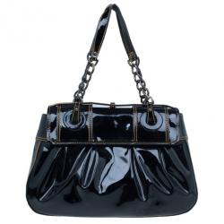 مملوكة مسبقًا Fendi Black Patent Leather B Bag