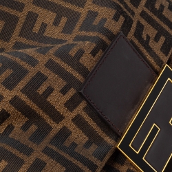 Pre Owned Fendi Tobacco Zucca Canvas and Leather Big Mama Forever Shoulder Bag