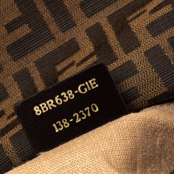 Pre Owned Fendi Tobacco Zucca Canvas and Leather Big Mama Forever Shoulder Bag