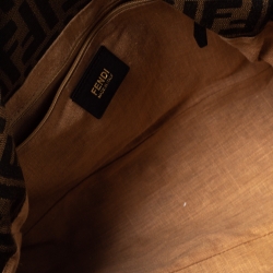 Pre Owned Fendi Tobacco Zucca Canvas and Leather Big Mama Forever Shoulder Bag