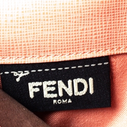 Pre Owned Fendi Tobacco Zucca Coated Canvas Continental Wallet