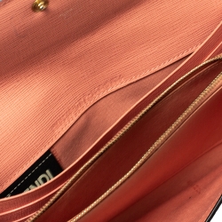 Pre Owned Fendi Tobacco Zucca Coated Canvas Continental Wallet