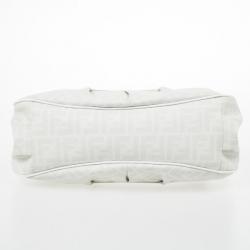 Pre Owned Fendi Cream Zucca Chef Hobo