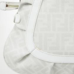 Pre Owned Fendi Cream Zucca Chef Hobo