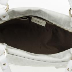 Pre Owned Fendi Cream Zucca Chef Hobo