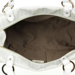 Pre Owned Fendi Cream Zucca Chef Hobo