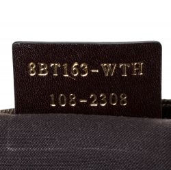 Pre Owned Fendi Tobacco Zucca Canvas and Patent Leather Mia Crossbody Bag