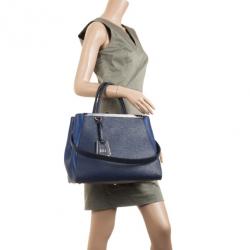 مملوكة مسبقًا Fendi Navy Leather 2Jours Tote