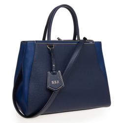 مملوكة مسبقًا Fendi Navy Leather 2Jours Tote