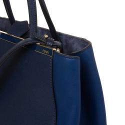 مملوكة مسبقًا Fendi Navy Leather 2Jours Tote