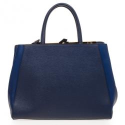 مملوكة مسبقًا Fendi Navy Leather 2Jours Tote