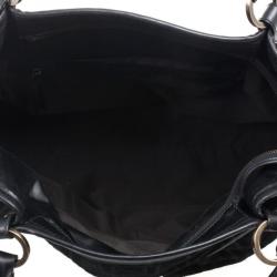 Pre Owned Fendi Large Black Suede Chef Zucca Tote