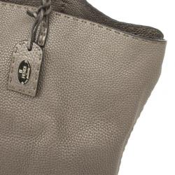 Pre Owned Fendi Grey Leather Selleria Tote
