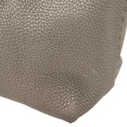Pre Owned Fendi Grey Leather Selleria Tote
