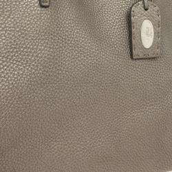 Pre Owned Fendi Grey Leather Selleria Tote